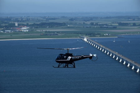 helikoptervlucht over zeeland